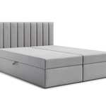 Boxspring met opbergfunctie, 180×200 Cm, Licht grijs